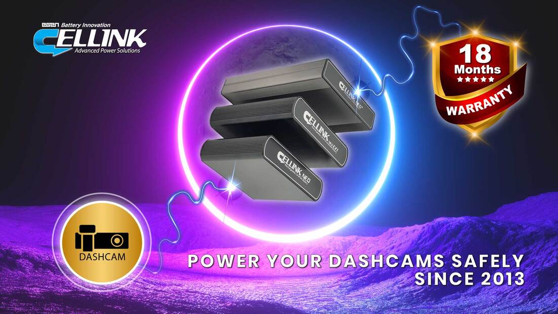 Extended 18-month warranty for Cellink dashcam batteries